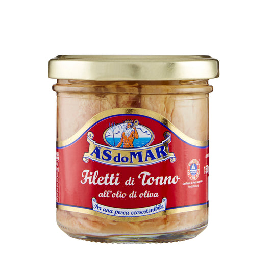 Filetti di tonno all'olio di oliva vaso di vetro 150g As do Mar