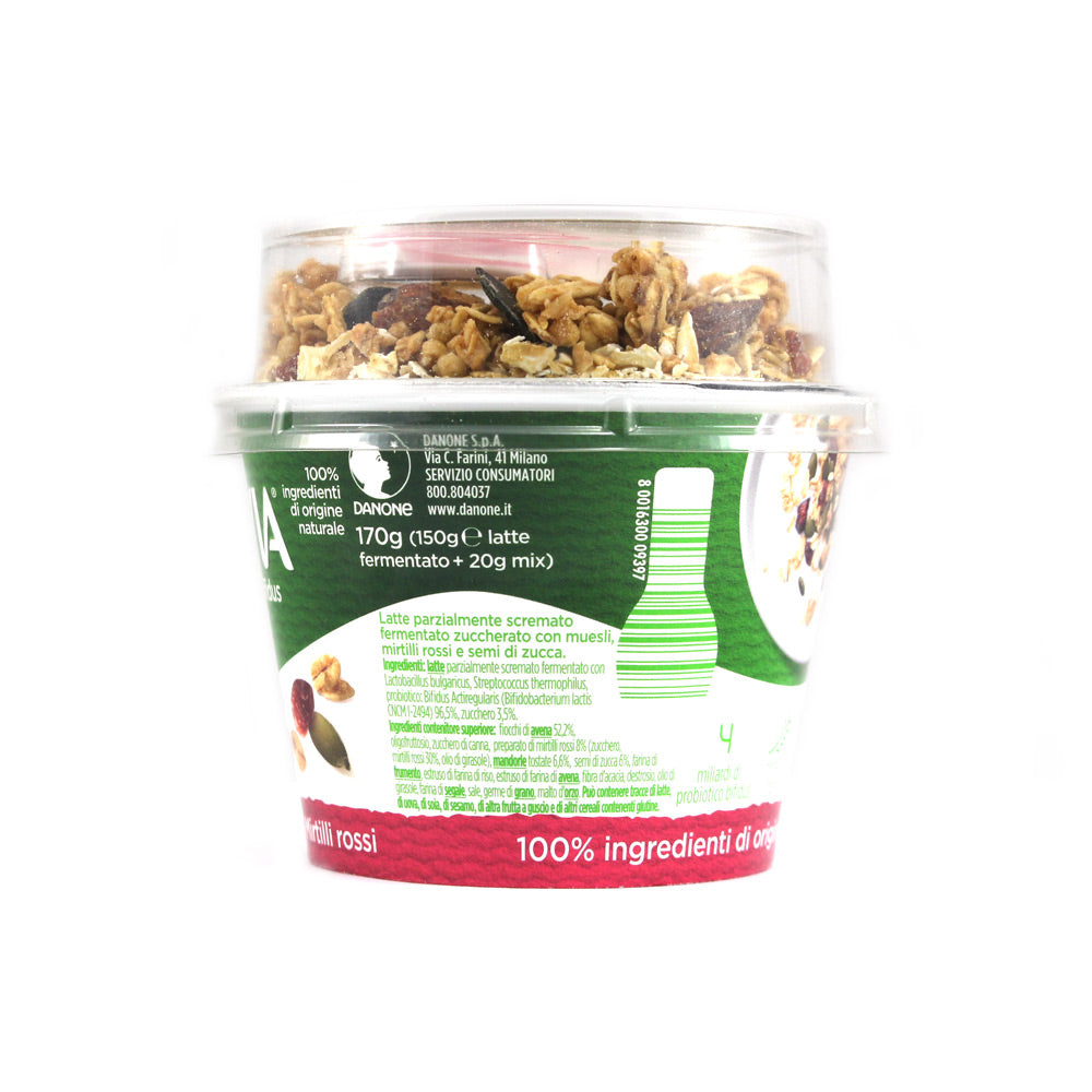 ACTIVIA MIX&GO MUESLI PUMPKIN SEEDS AND CRANBERRIES 170GR