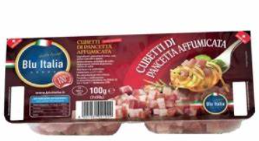 PANCETTA A DADINI BLU ITALIA AFFUMICATA 100GR